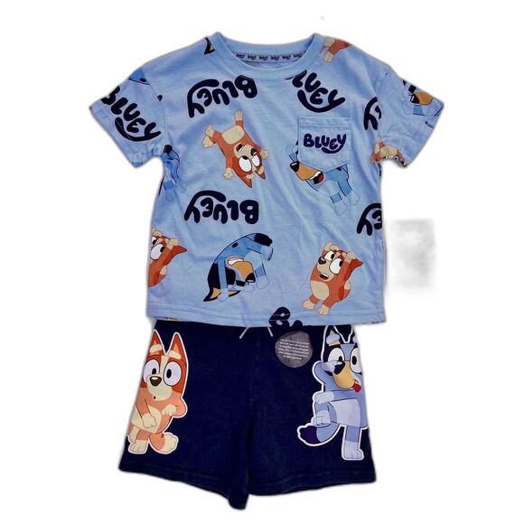 Bluey Bingo Two Piece Set Short Sleeve and Shorts Clear Sky Size 2T NWT - Picture 1 of 7
